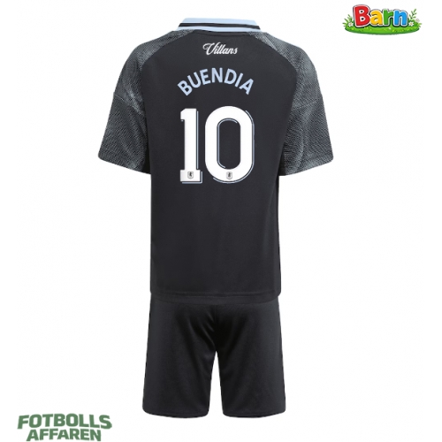 Aston Villa Emiliano Buendia #10 Bortaställ Barn 2025-26 Kortärmad (+ Korta byxor)